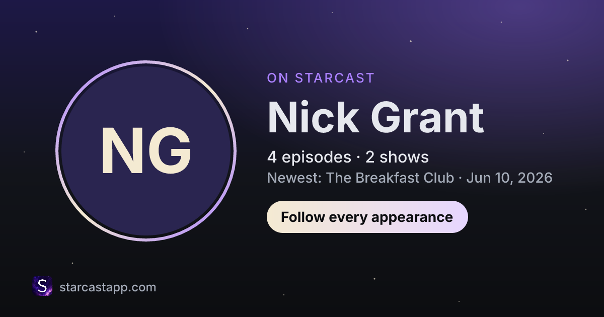 The preview card for Nick Grant