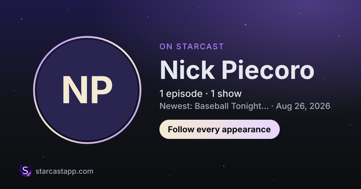 The preview card for Nick Piecoro