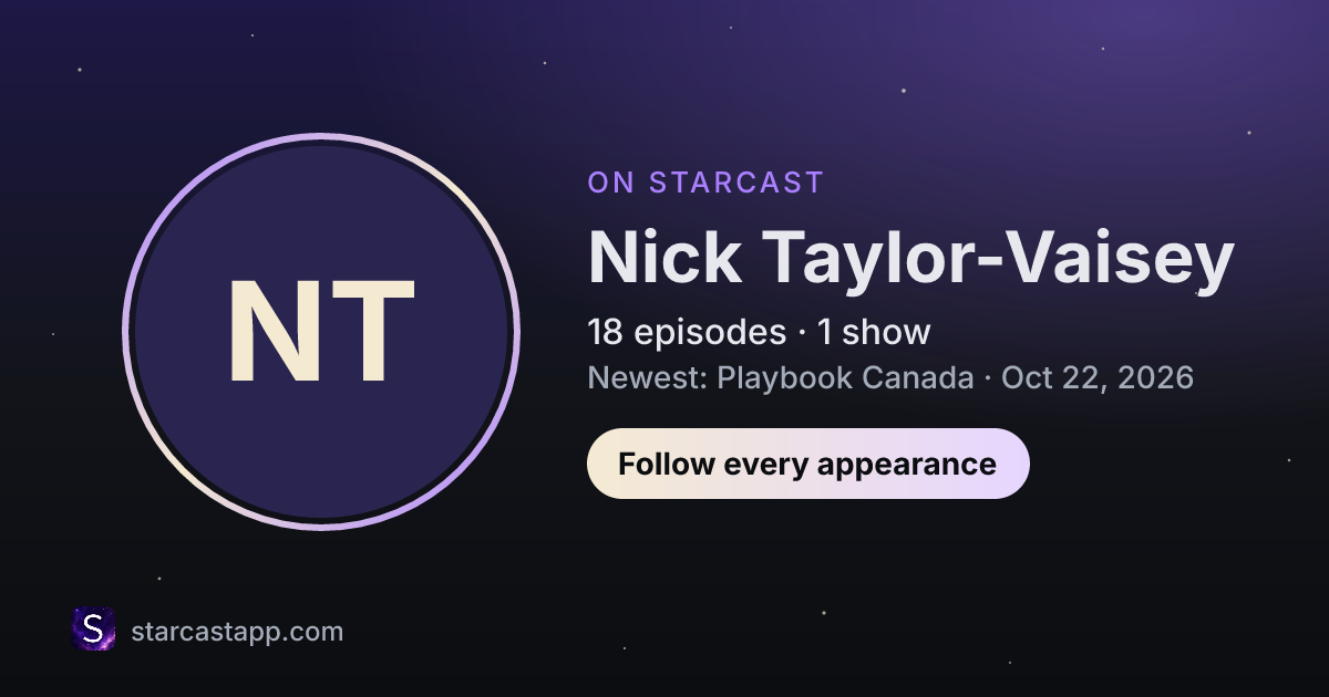 The preview card for Nick Taylor-Vaisey