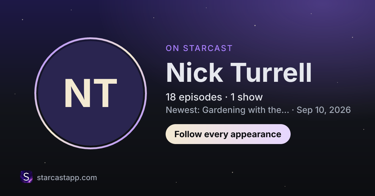The preview card for Nick Turrell