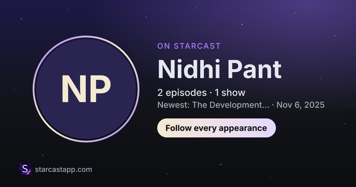 The preview card for Nidhi Pant