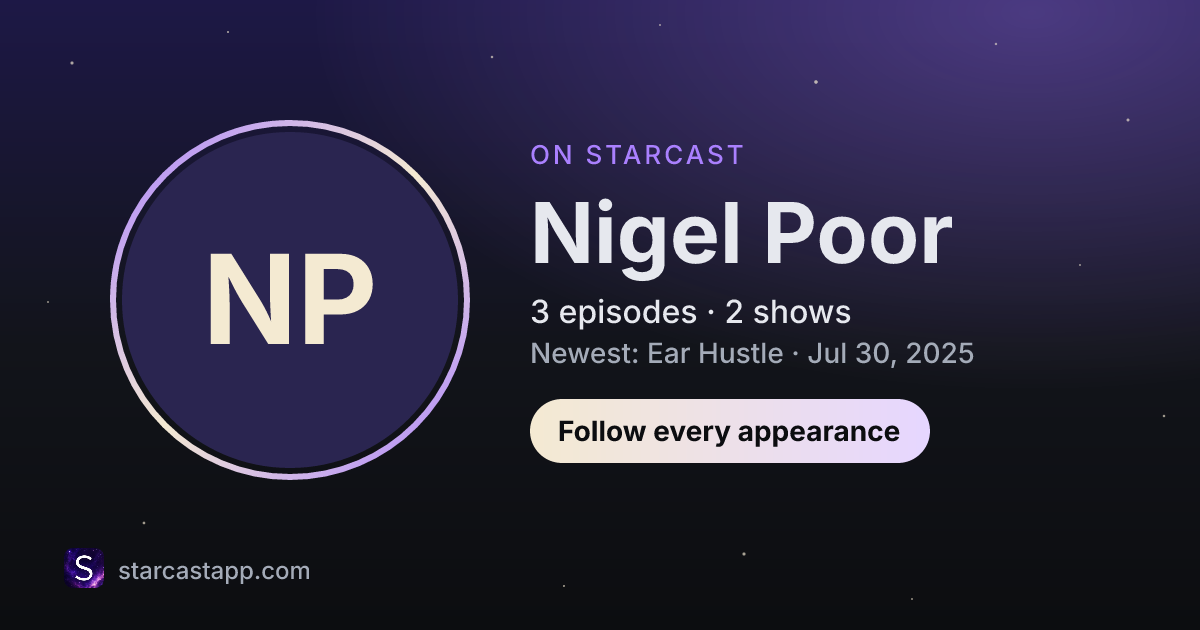 The preview card for Nigel Poor