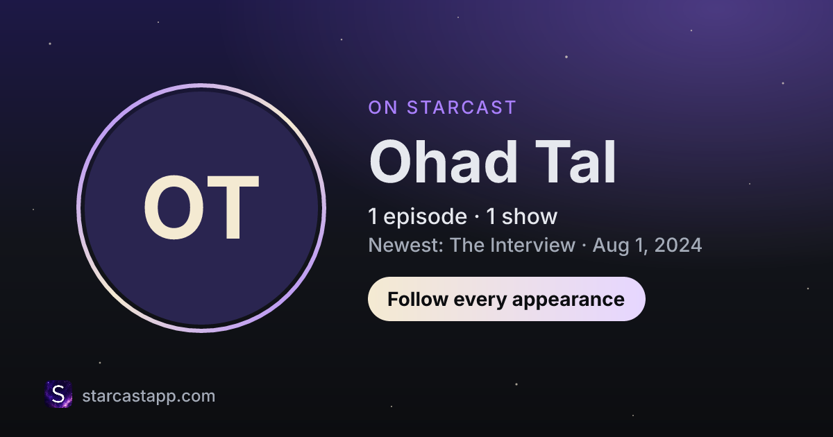 The preview card for Ohad Tal