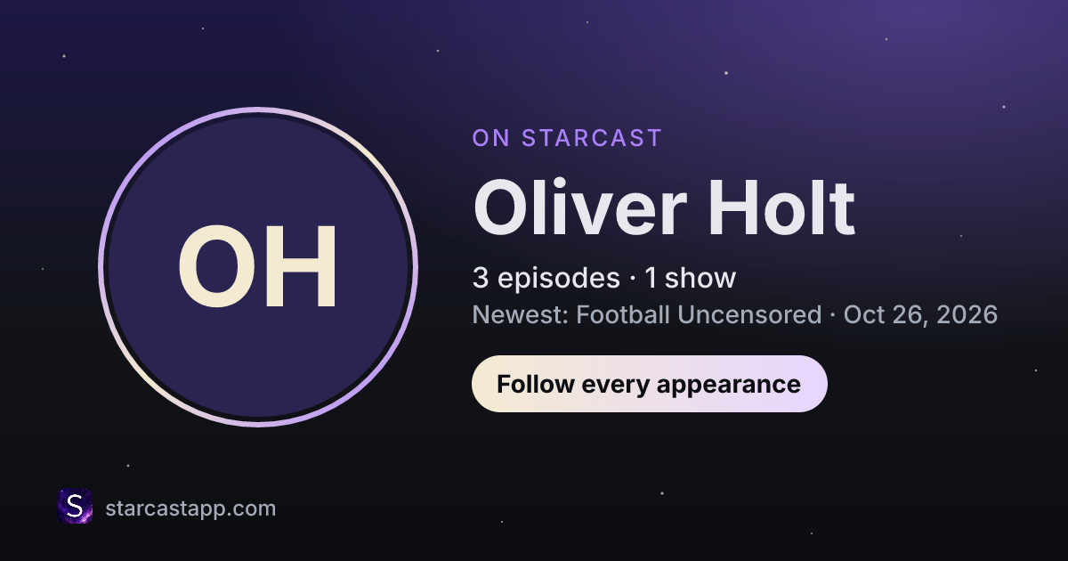 The preview card for Oliver Holt