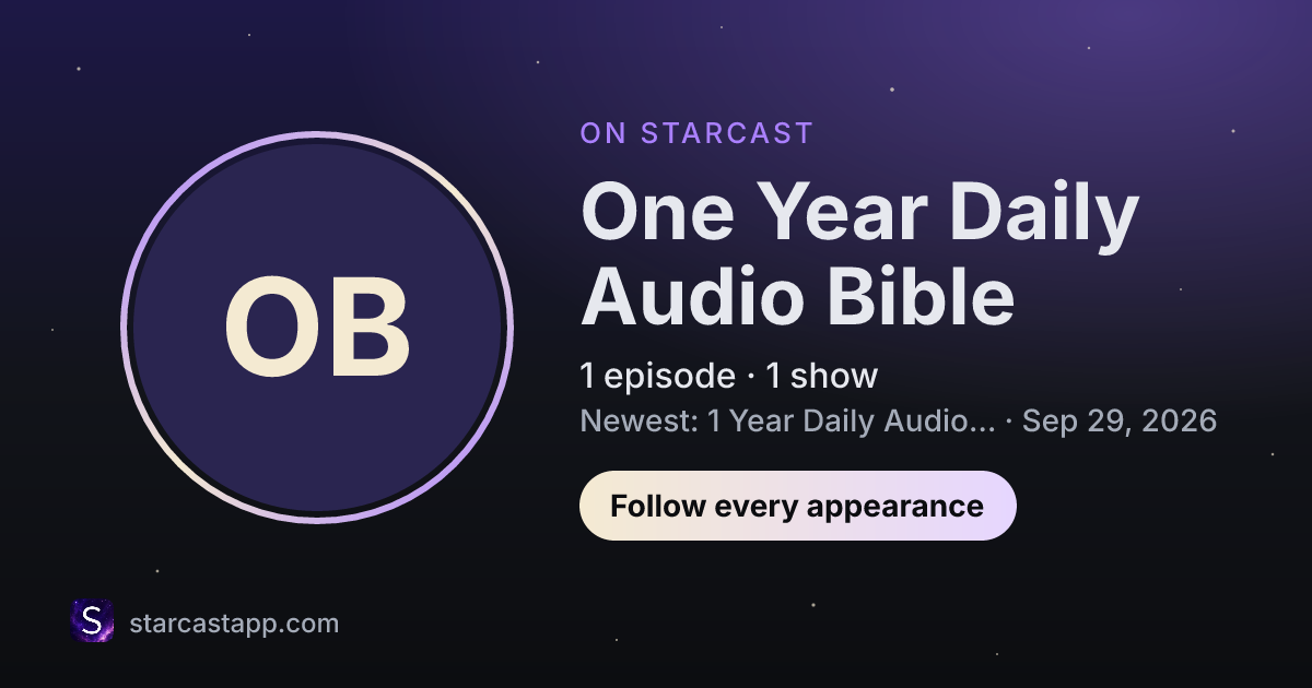 The preview card for One Year Daily Audio Bible