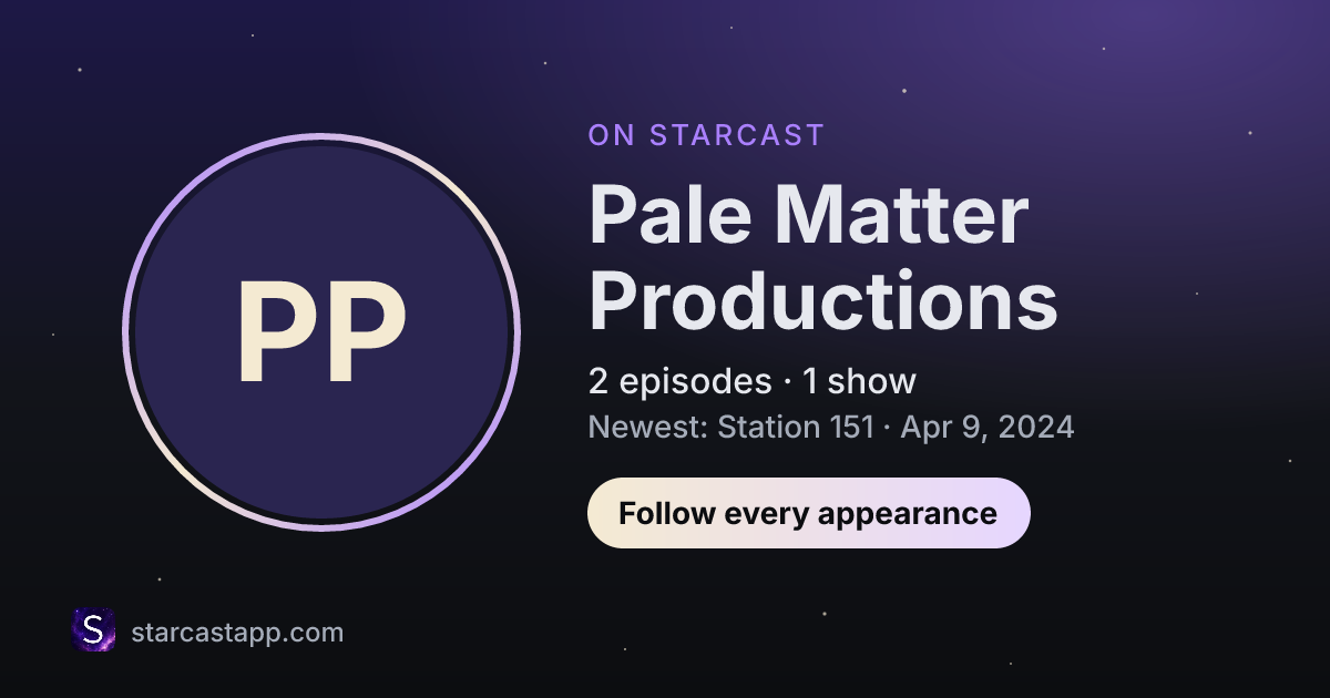 The preview card for Pale Matter Productions