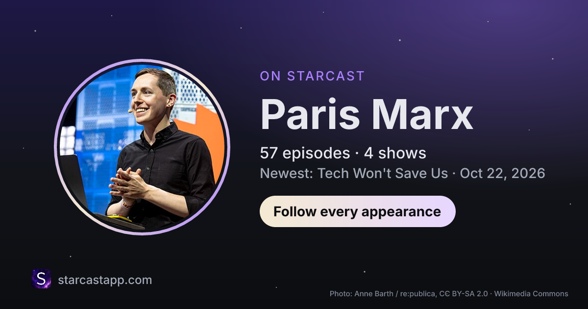 The preview card for Paris Marx
