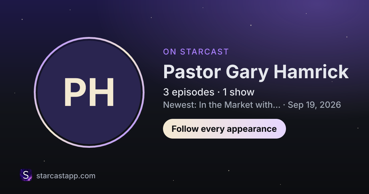 The preview card for Pastor Gary Hamrick