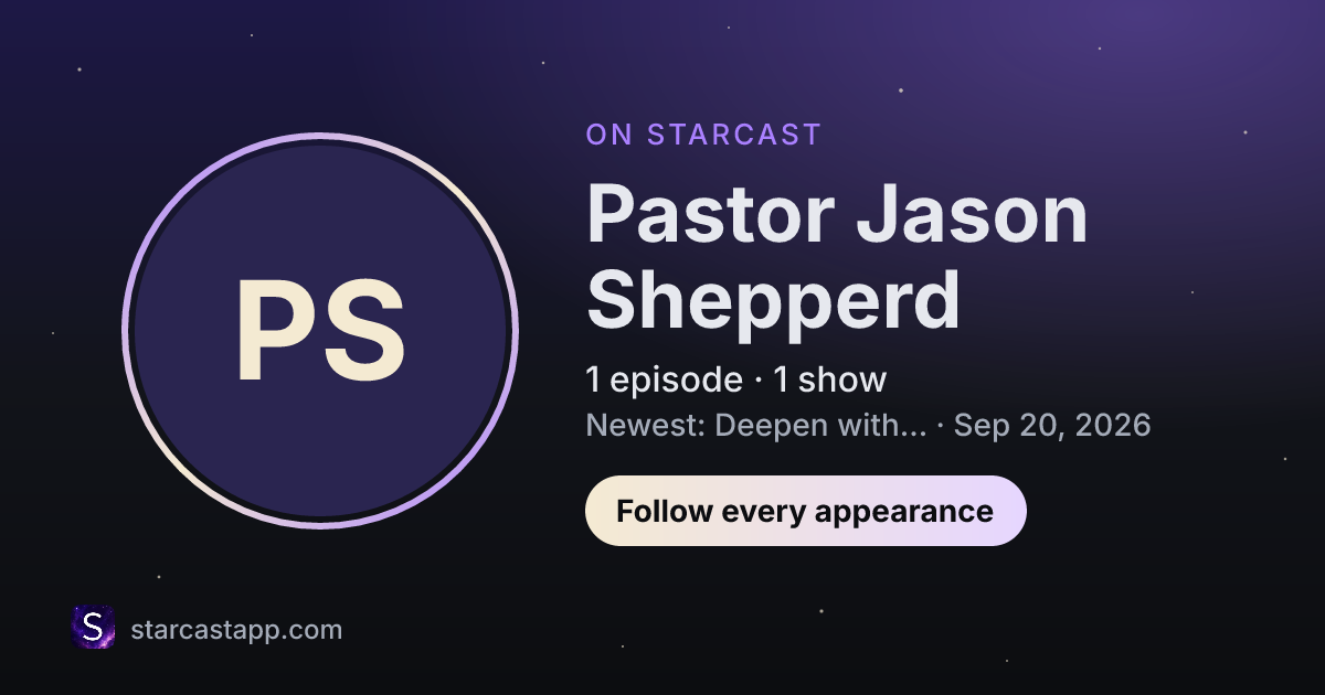 The preview card for Pastor Jason Shepperd