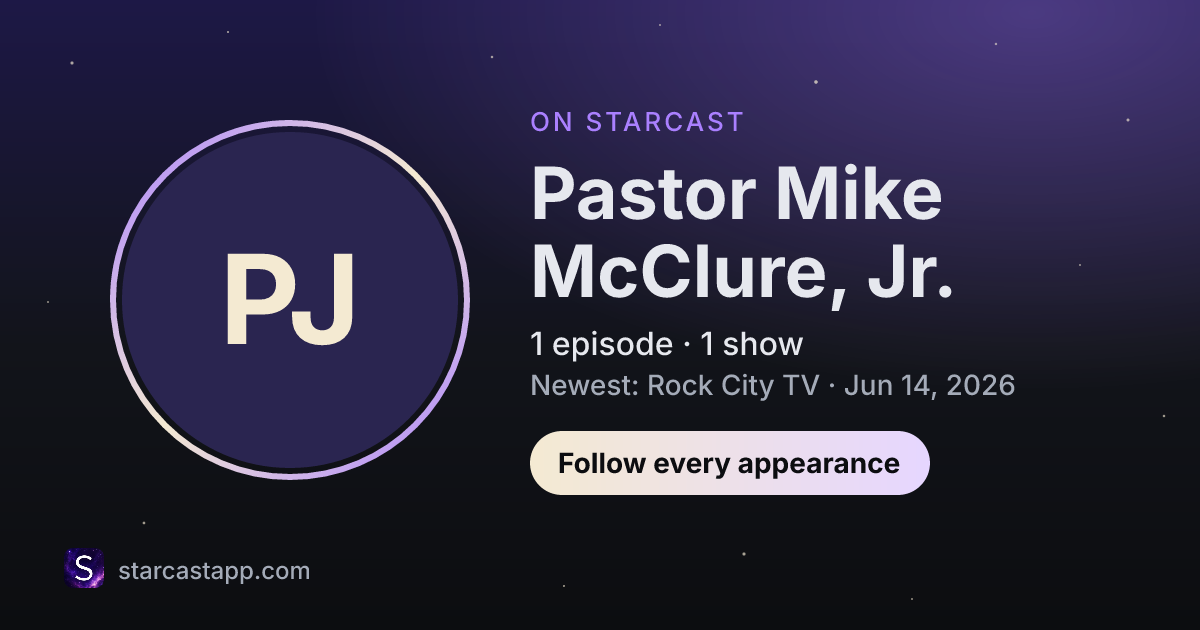 The preview card for Pastor Mike McClure, Jr.