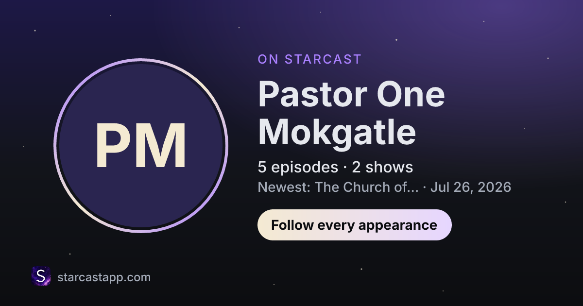The preview card for Pastor One Mokgatle