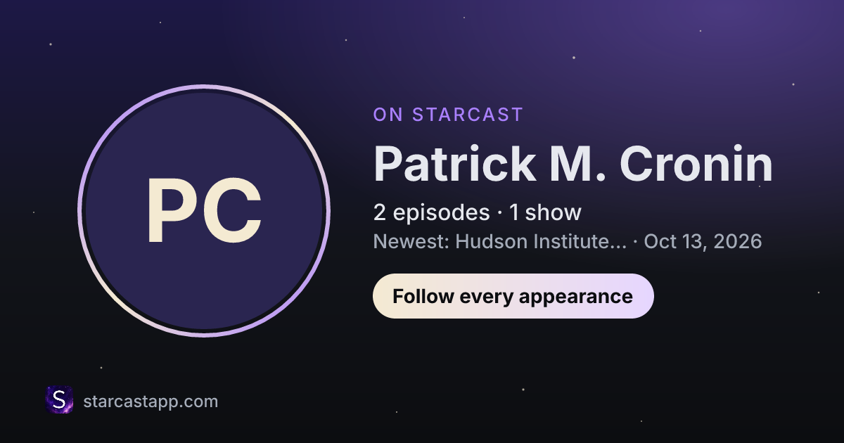 The preview card for Patrick M. Cronin
