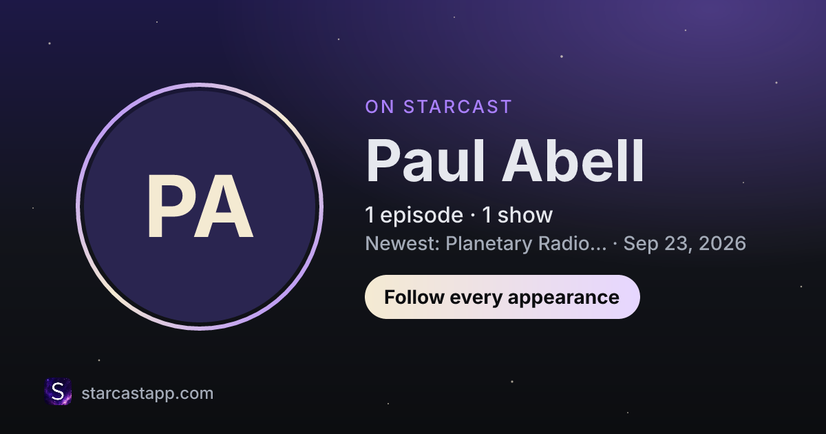 The preview card for Paul Abell