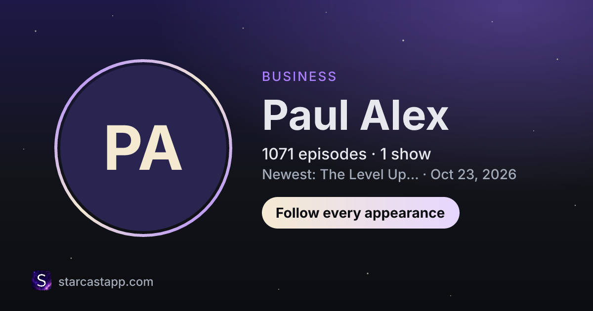 The preview card for Paul Alex