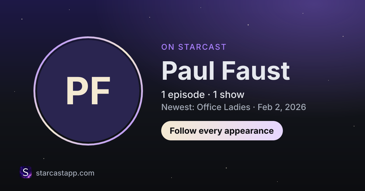 The preview card for Paul Faust