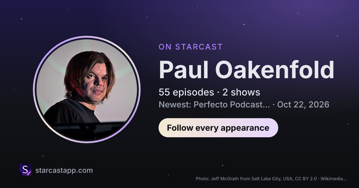 The preview card for Paul Oakenfold