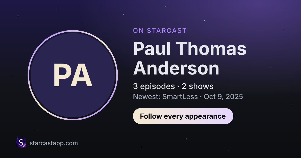 The preview card for Paul Thomas Anderson