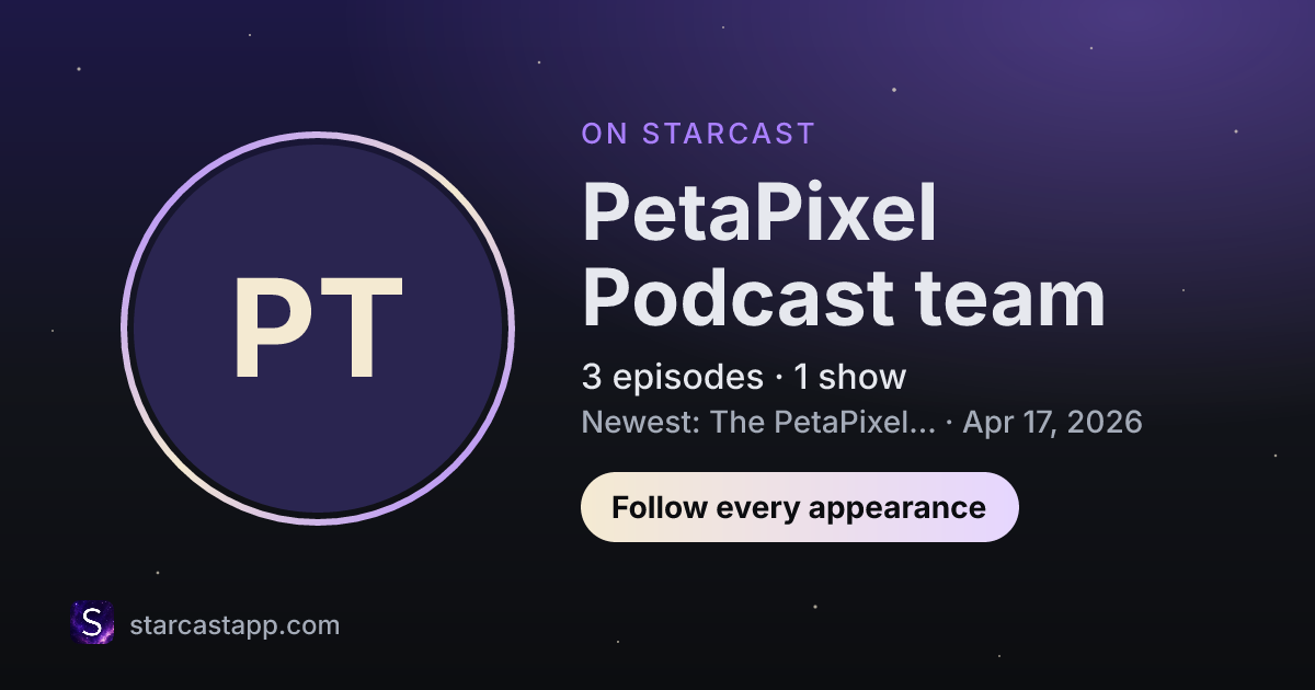 The preview card for PetaPixel Podcast team