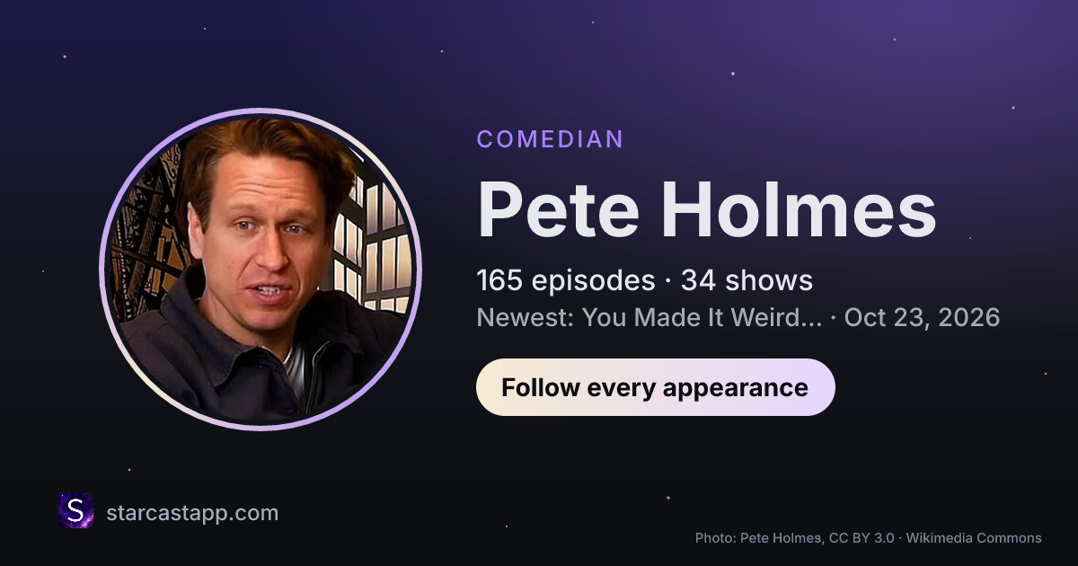 The preview card for Pete Holmes