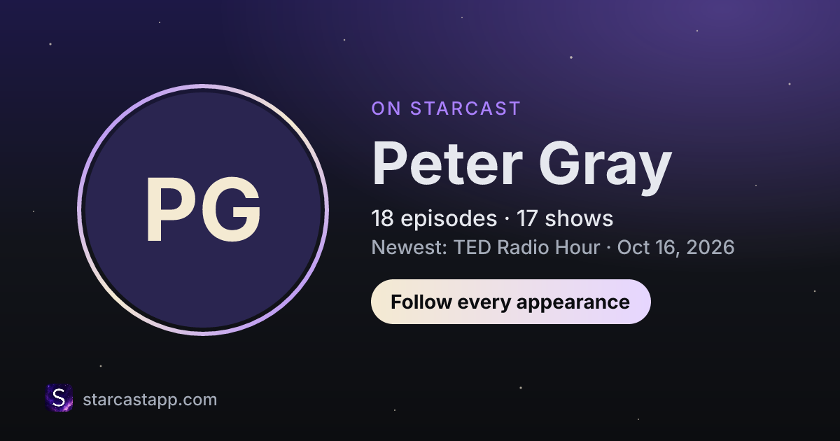 The preview card for Peter Gray