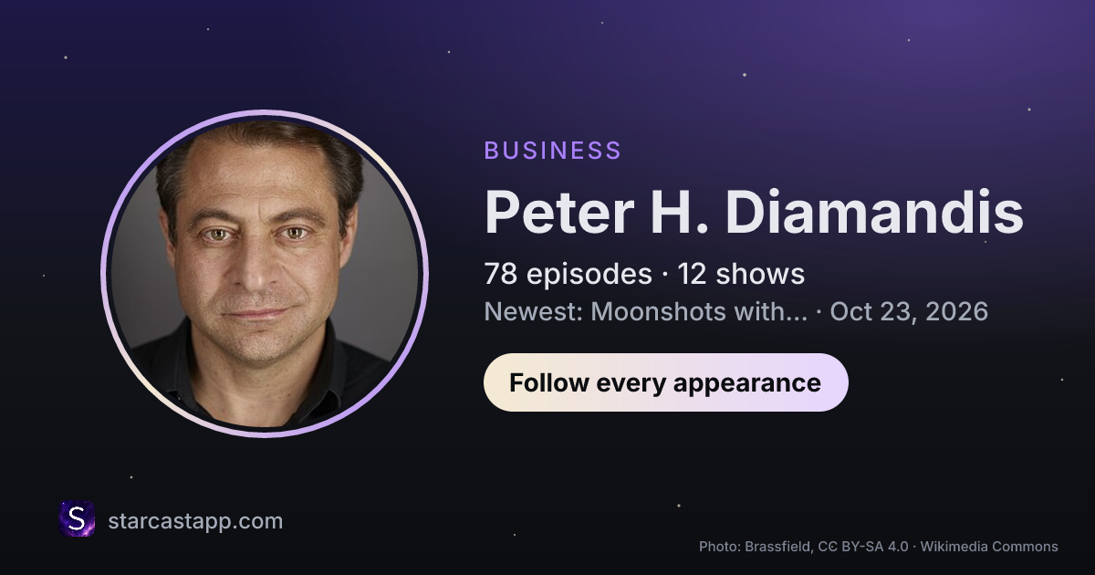 The preview card for Peter H. Diamandis