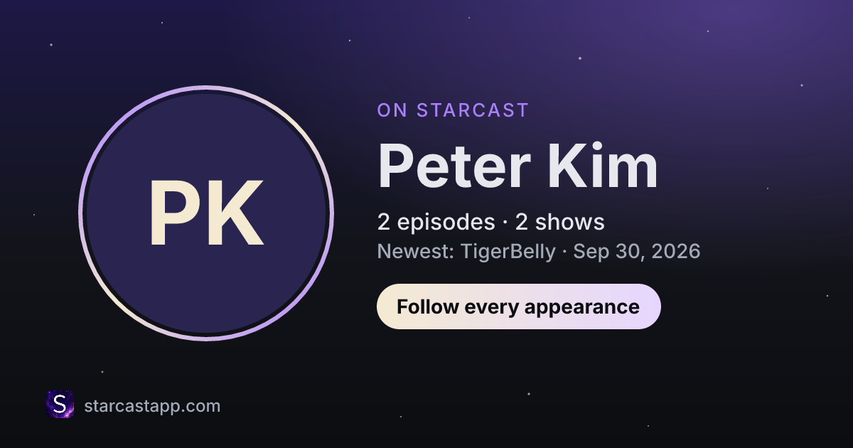 The preview card for Peter Kim