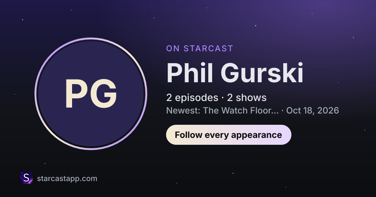 The preview card for Phil Gurski