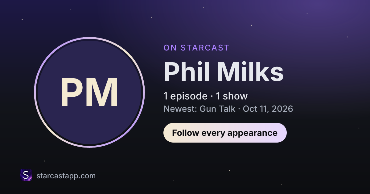 The preview card for Phil Milks