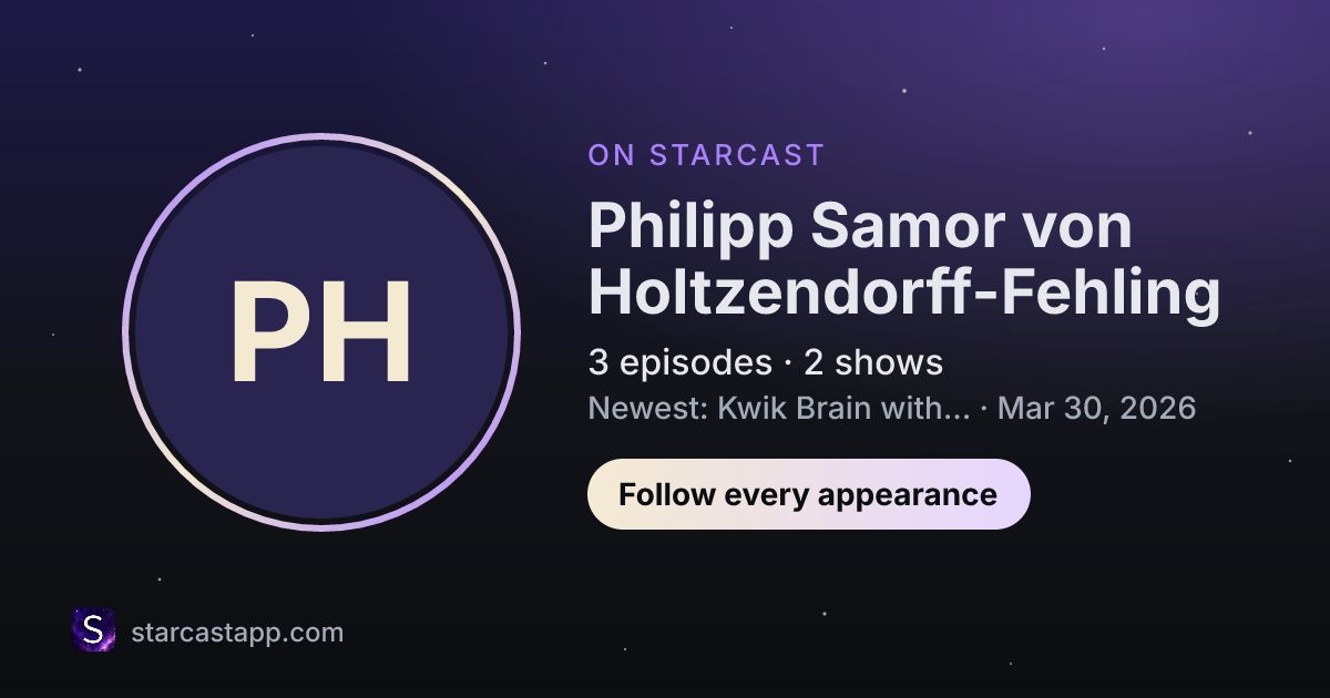 The preview card for Philipp Samor von Holtzendorff-Fehling