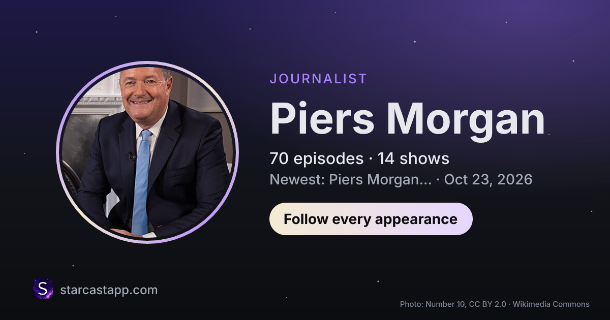 The preview card for Piers Morgan