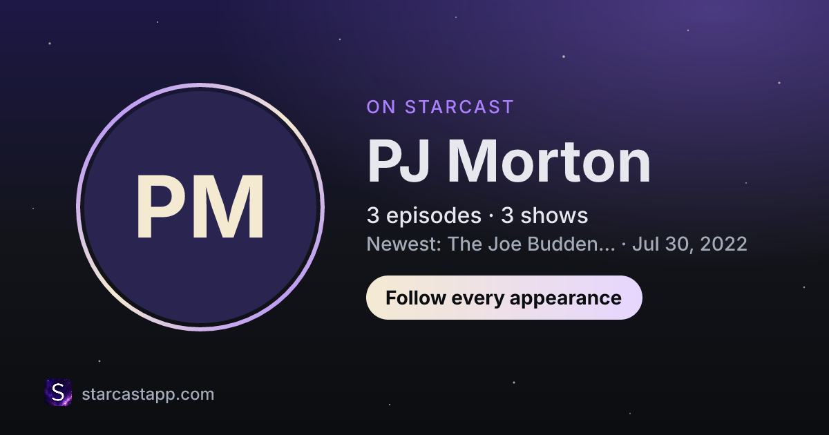 The preview card for PJ Morton