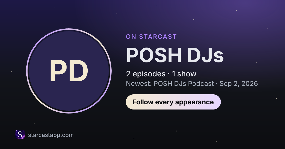 The preview card for POSH DJs