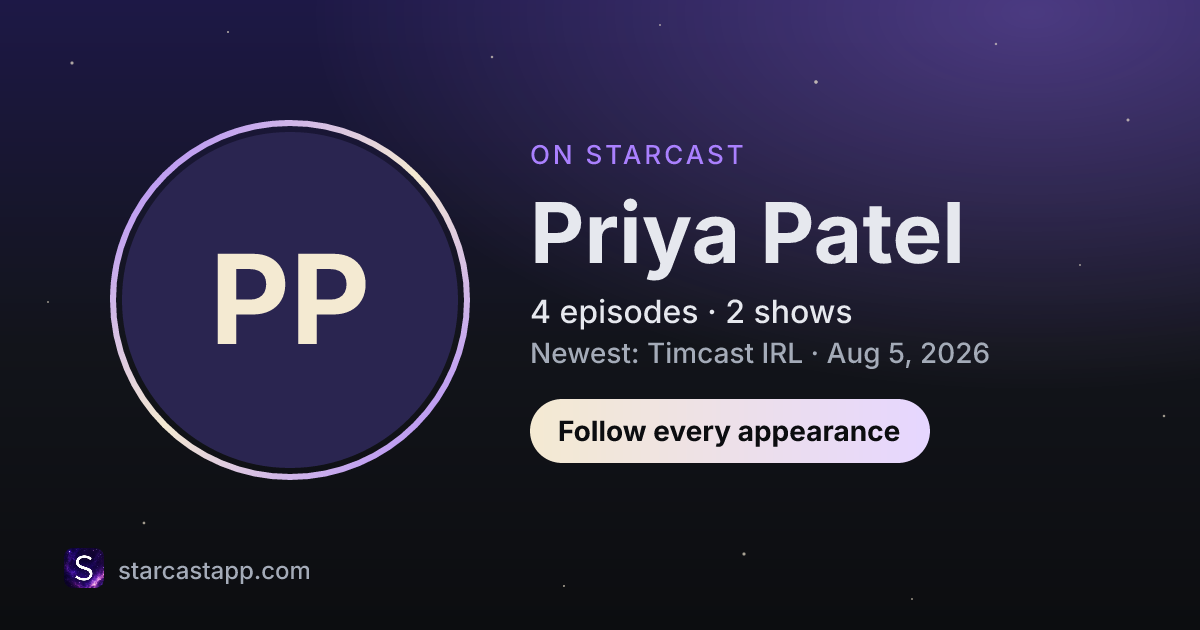 The preview card for Priya Patel