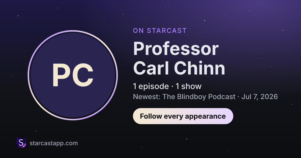 The preview card for Professor Carl Chinn