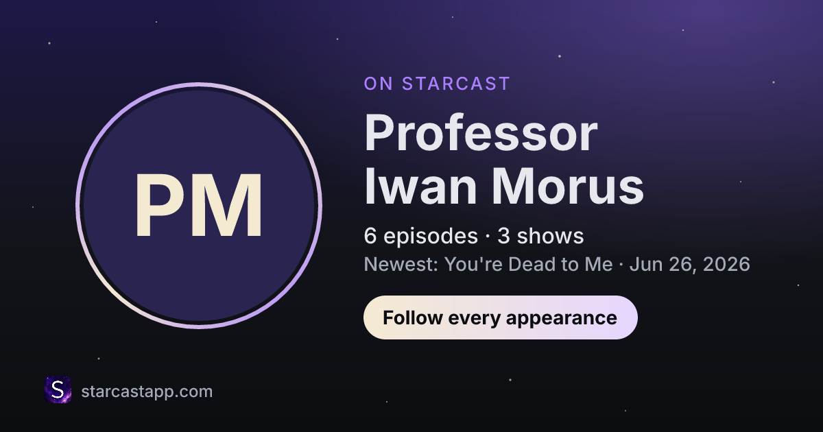 The preview card for Professor Iwan Morus