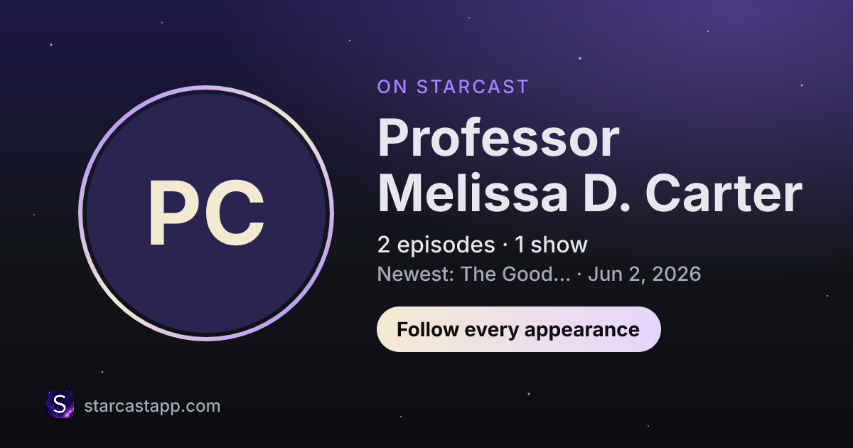 The preview card for Professor Melissa D. Carter