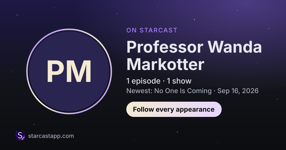 The preview card for Professor Wanda Markotter