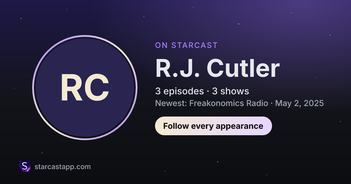 The preview card for R.J. Cutler