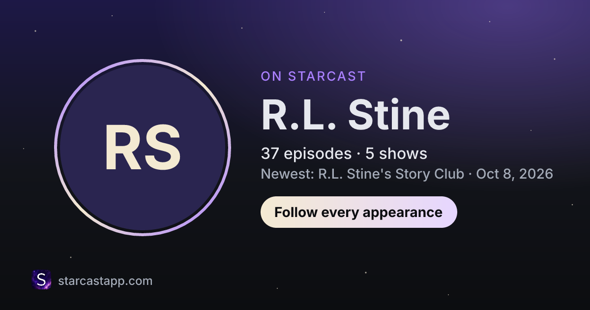 The preview card for R.L. Stine