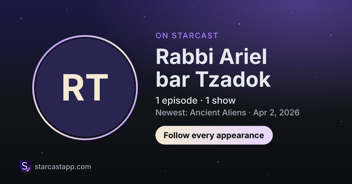 The preview card for Rabbi Ariel bar Tzadok
