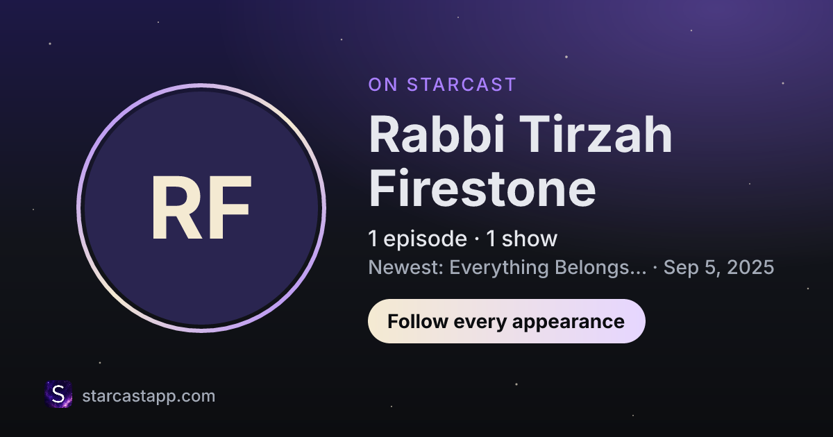 The preview card for Rabbi Tirzah Firestone