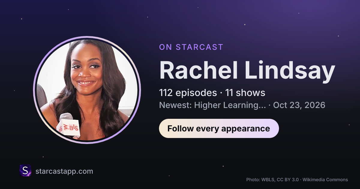 The preview card for Rachel Lindsay
