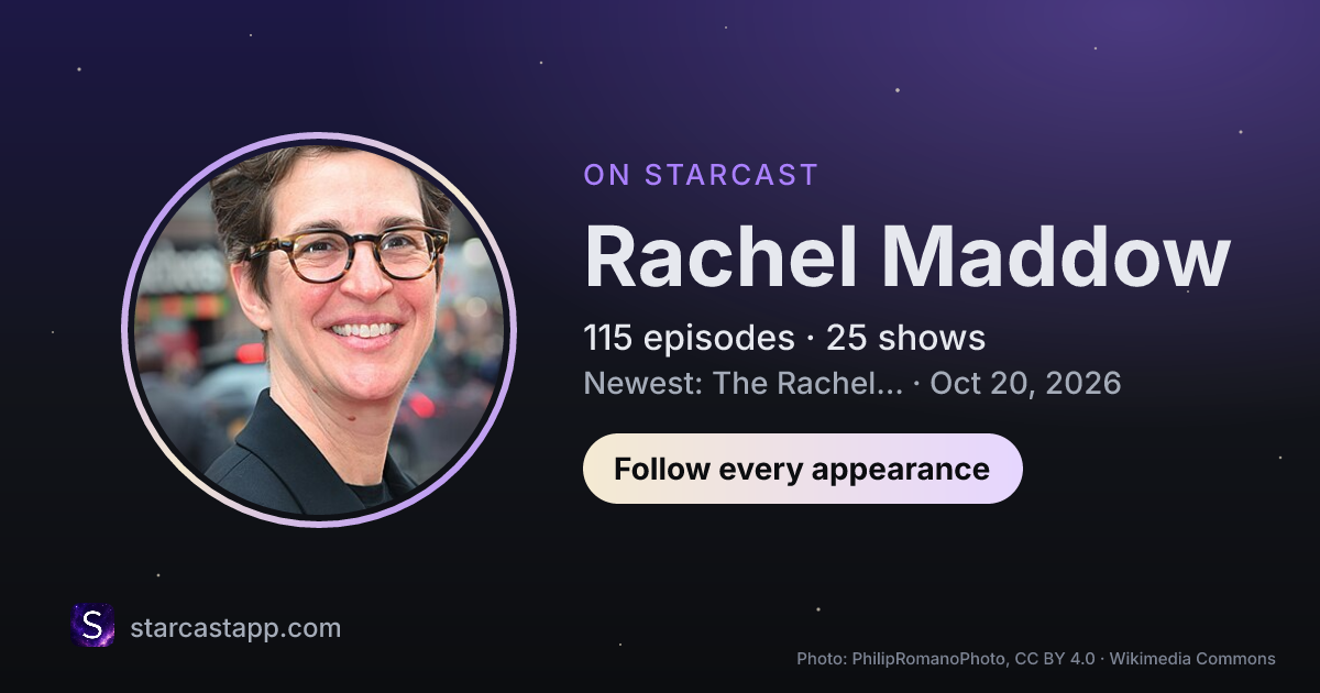 The preview card for Rachel Maddow