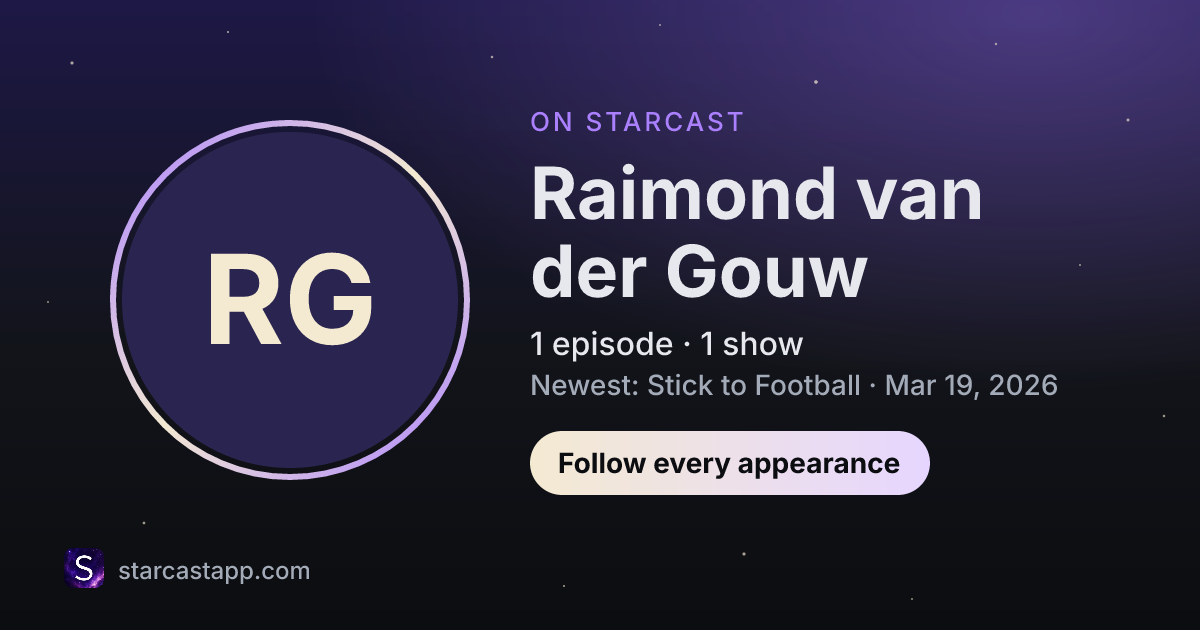 The preview card for Raimond van der Gouw
