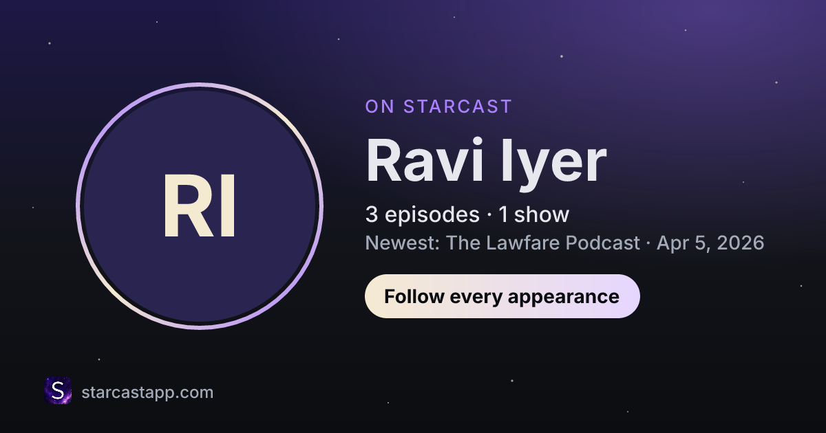 The preview card for Ravi Iyer