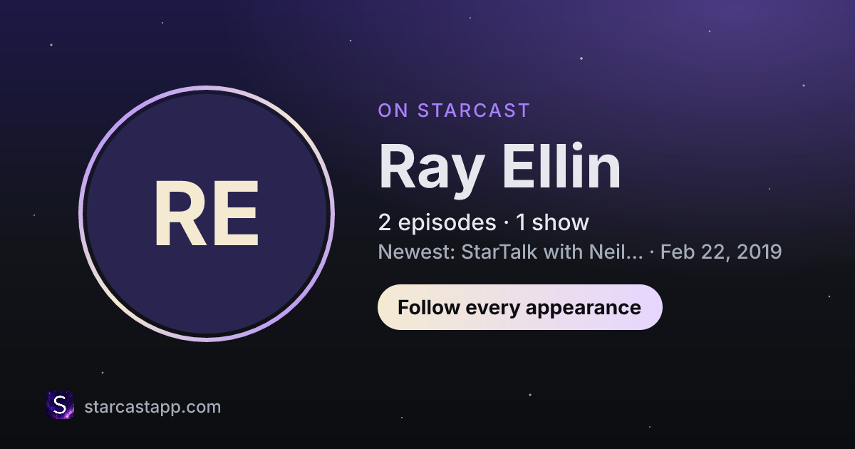The preview card for Ray Ellin
