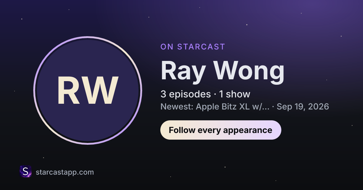 The preview card for Ray Wong