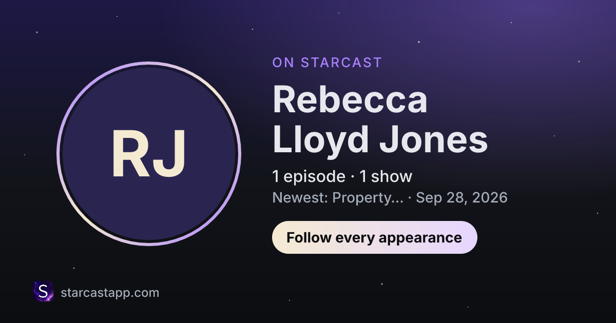 The preview card for Rebecca Lloyd Jones