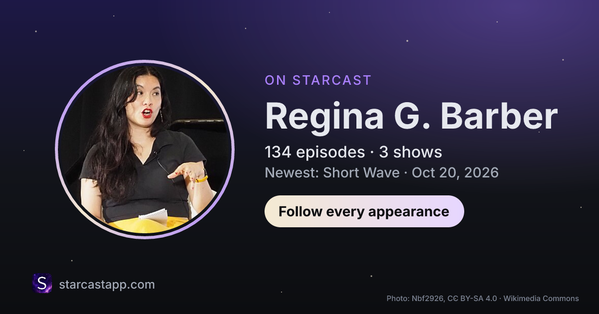 The preview card for Regina G. Barber