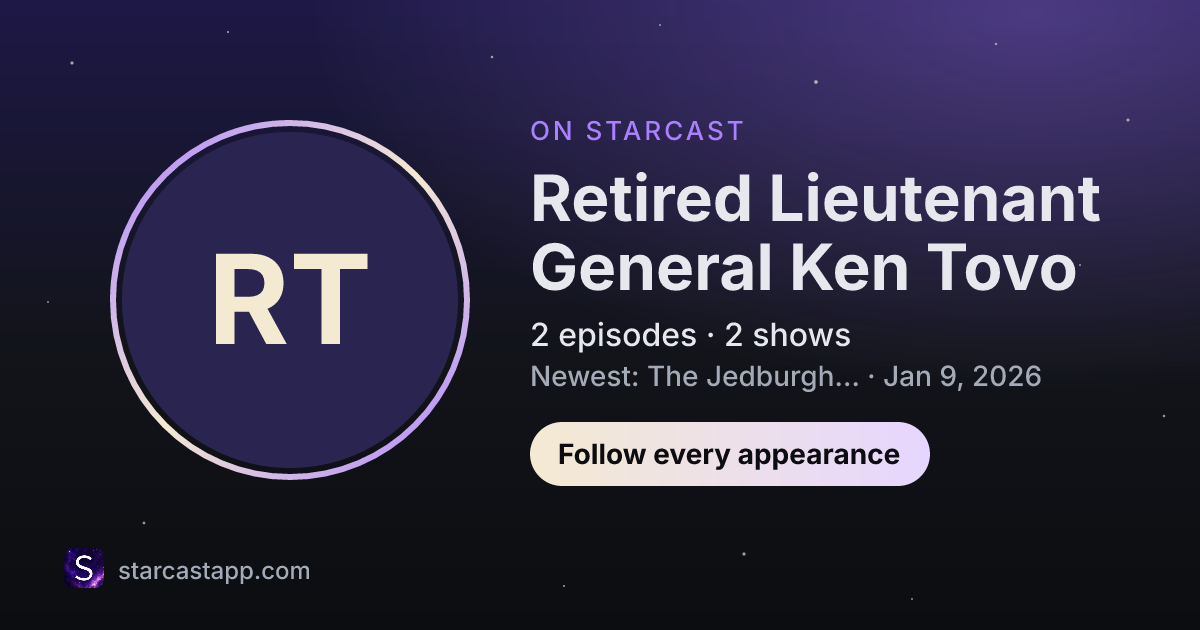 The preview card for Retired Lieutenant General Ken Tovo